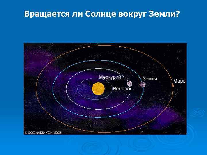 Вращается ли Солнце вокруг Земли? 