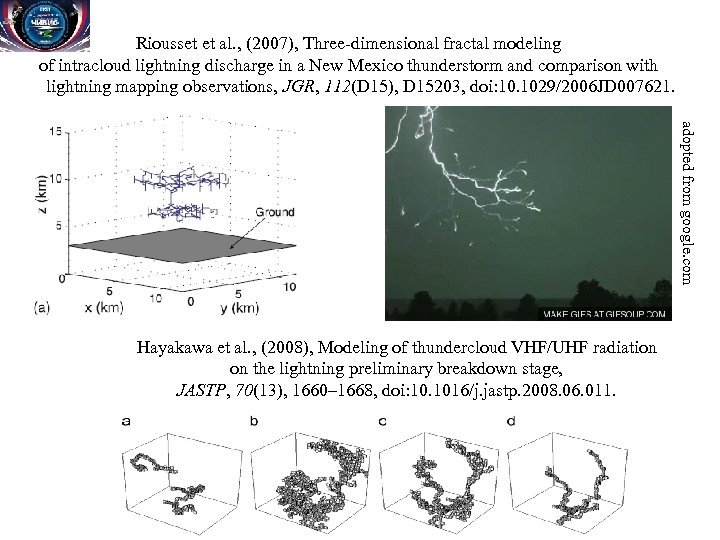 Riousset et al. , (2007), Three-dimensional fractal modeling of intracloud lightning discharge in a