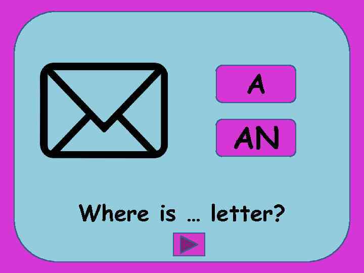 A AN Where is … letter? 
