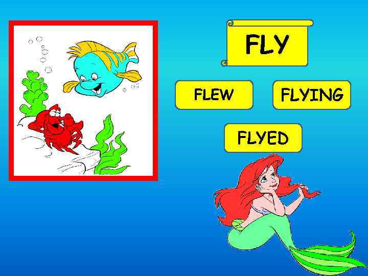 FLY FLEW FLYING FLYED 