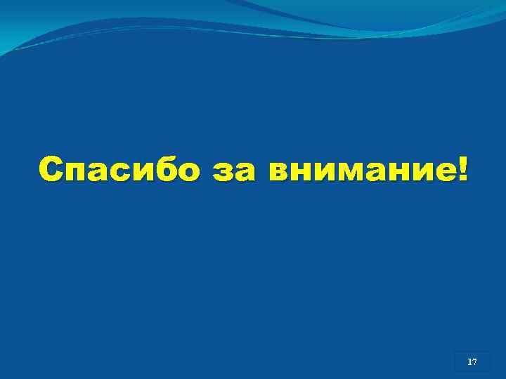 Спасибо за внимание! 17 17 