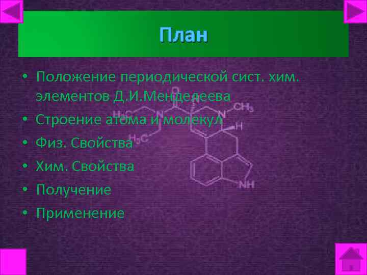 План • Положение периодической сист. хим. элементов Д. И. Менделеева • Строение атома и
