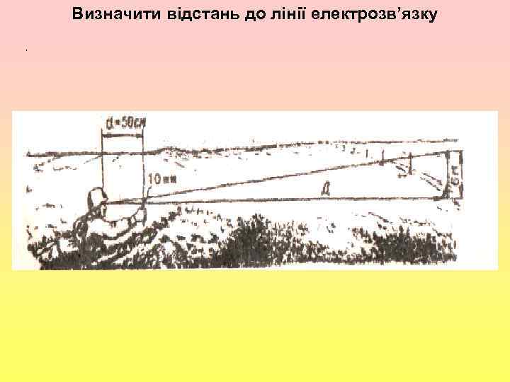Визначити відстань до лінії електрозв’язку , 