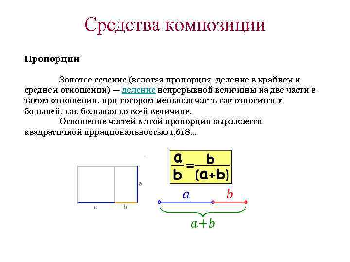 Золотая пропорция презентация