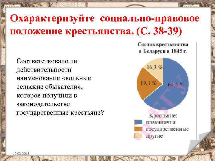 Охарактеризуйте социально-правовое положение крестьянства. (С. 38 -39) Соответствовало ли действительности наименование «вольные сельские обыватели»