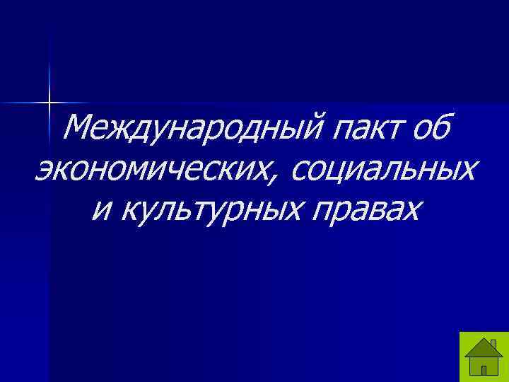 Международный пакт об экономических, социальных и культурных правах 