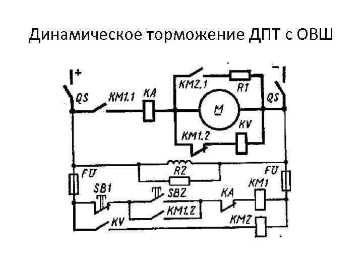 Схема динамическое торможение дпт