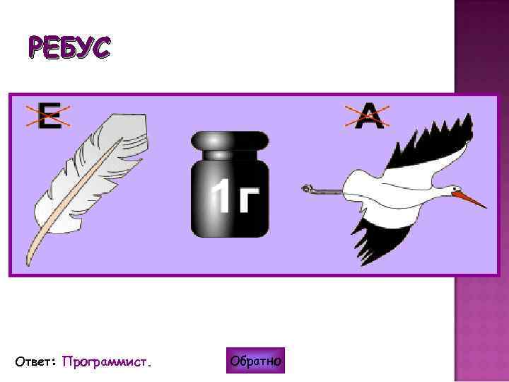 РЕБУС Ответ: Программист. Обратно 