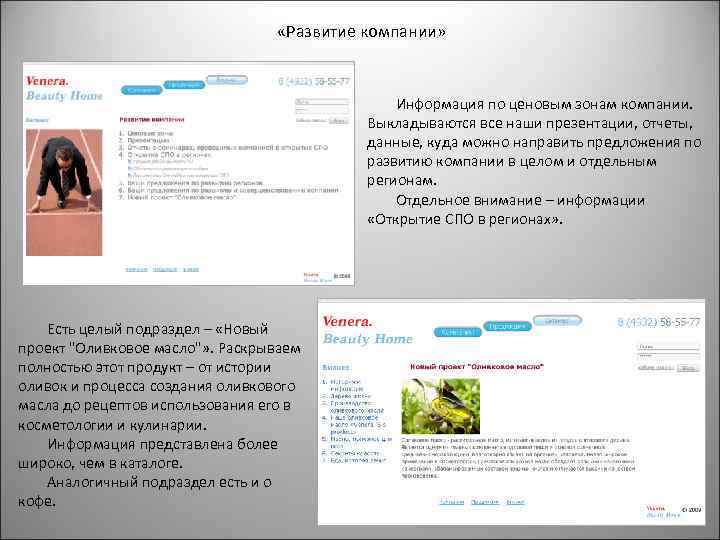  «Развитие компании» Информация по ценовым зонам компании. Выкладываются все наши презентации, отчеты, данные,