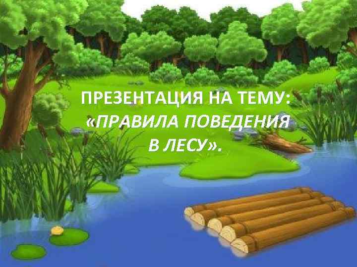 ПРЕЗЕНТАЦИЯ НА ТЕМУ: «ПРАВИЛА ПОВЕДЕНИЯ В ЛЕСУ» . 