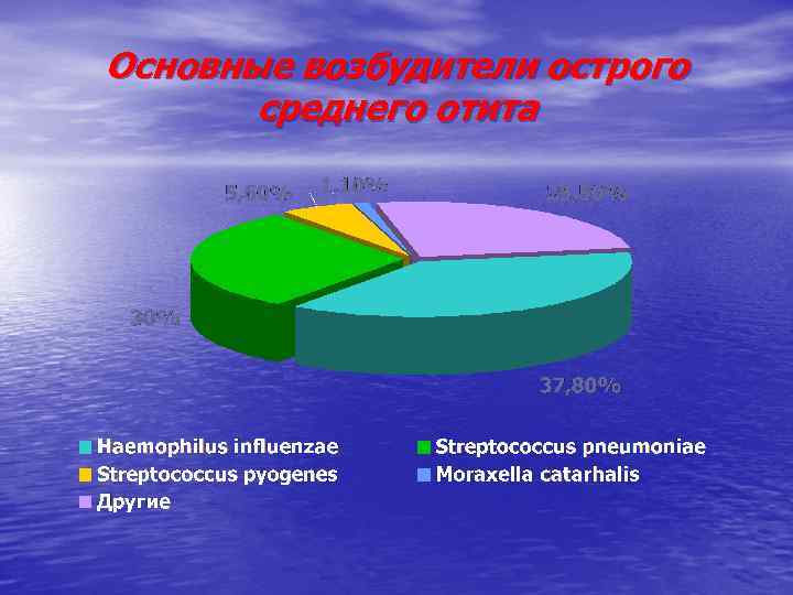 Основные возбудители острого среднего отита 