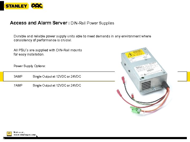 Access and Alarm Server | DIN-Rail Power Supplies Durable and reliable power supply units