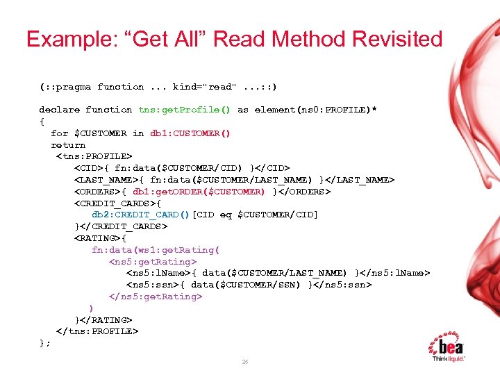 Example: “Get All” Read Method Revisited (: : pragma function. . . kind="read". .