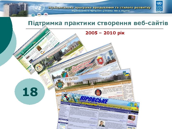 Підтримка практики створення веб-сайтів 2005 – 2010 рік 18 