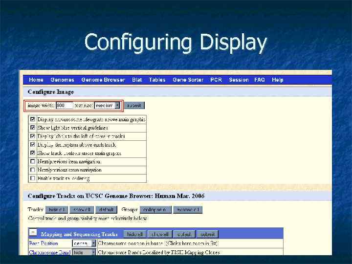 Configuring Display 