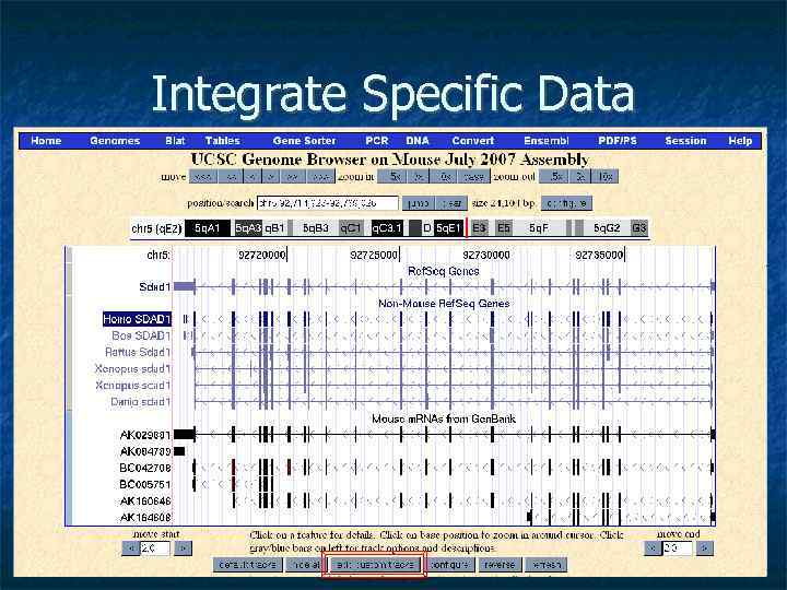 Integrate Specific Data 