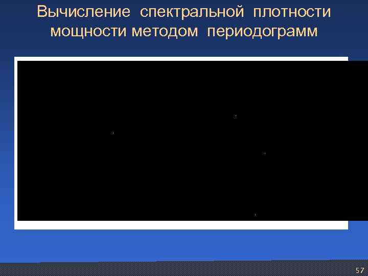 Вычисление спектральной плотности мощности методом периодограмм 57 