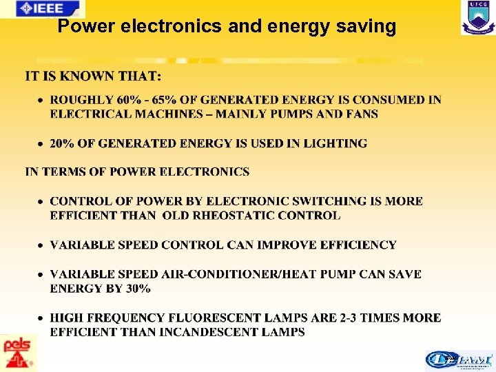 Power electronics and energy saving Bose 53/63 