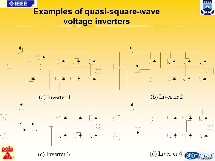 Examples of quasi-square-wave voltage inverters 65/63 
