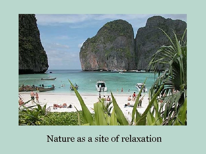 Nature as a site of relaxation 