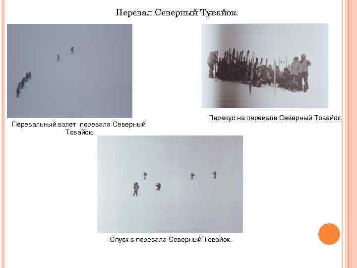 Перевал Северный Тувайок. Перевальный взлет перевала Северный Товайок. Перекус на перевале Северный Товайок. Спуск