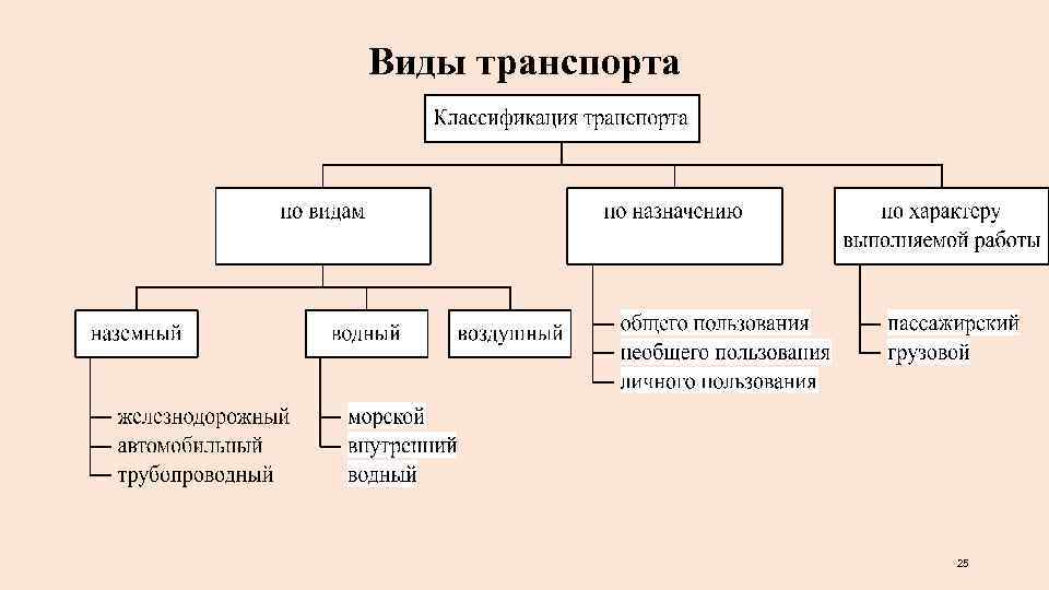 Виды транспорта 25 
