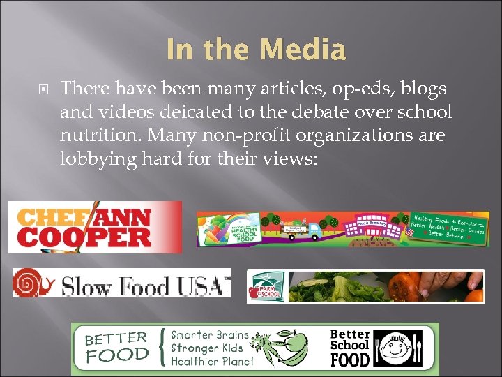 In the Media There have been many articles, op-eds, blogs and videos deicated to