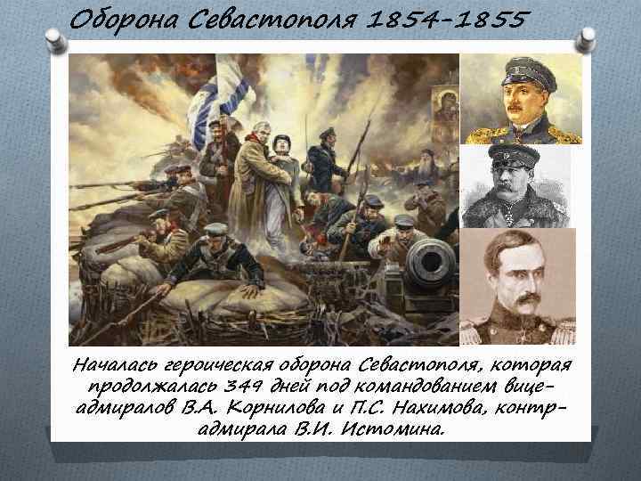 Героическая оборона севастополя в 1854 1855