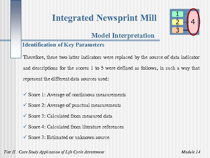 Integrated Newsprint Mill Model Interpretation Identification of Key Parameters Therefore, these two latter indicators