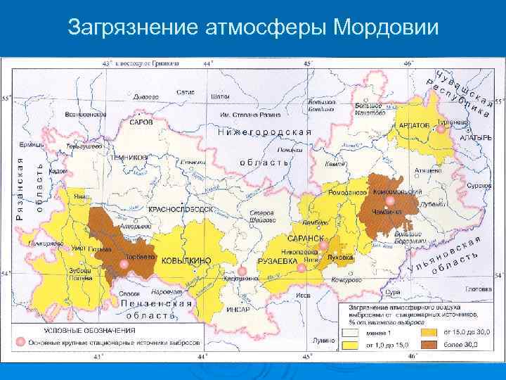 Загрязнение атмосферы Мордовии 