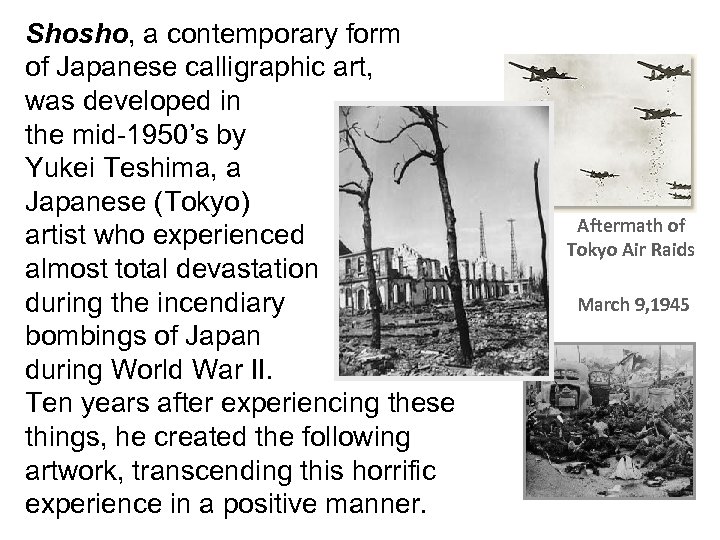 Shosho, a contemporary form of Japanese calligraphic art, was developed in the mid-1950’s by