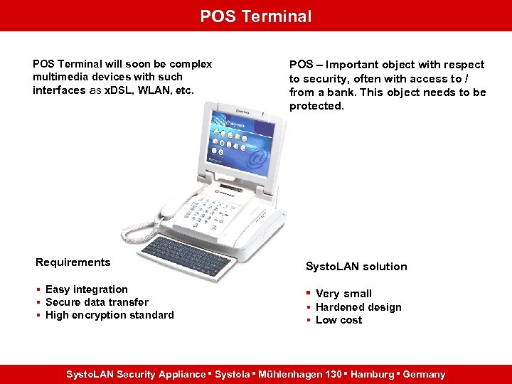 POS Terminal will soon be complex multimedia devices with such interfaces as x. DSL,