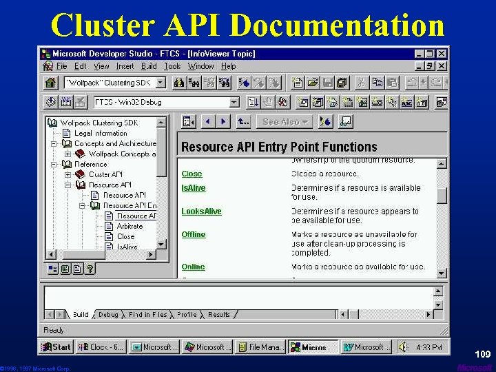 Cluster API Documentation © 1996, 1997 Microsoft Corp. 109 