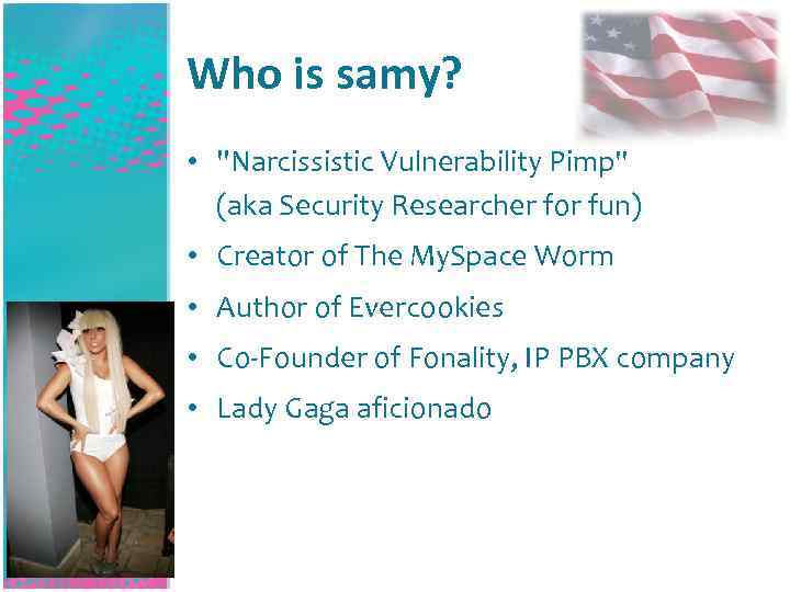 Who is samy? • 