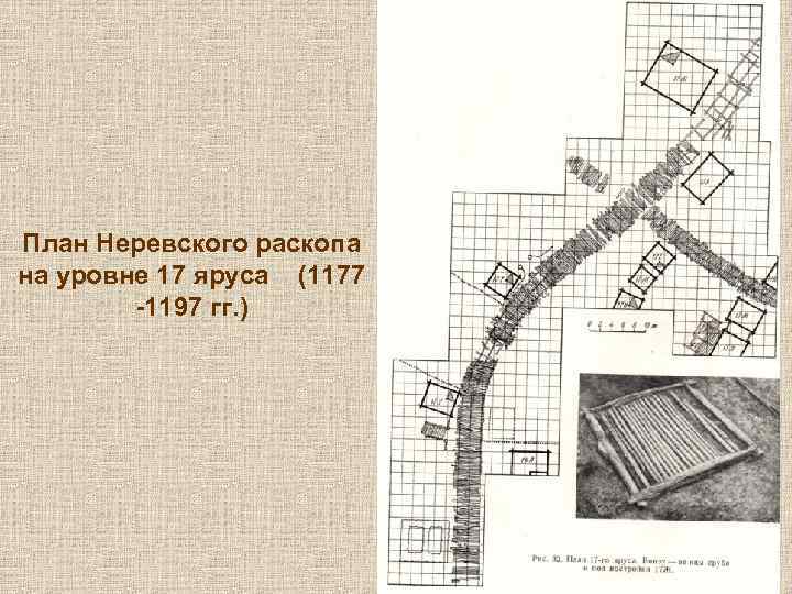 План Неревского раскопа на уровне 17 яруса (1177 -1197 гг. ) 