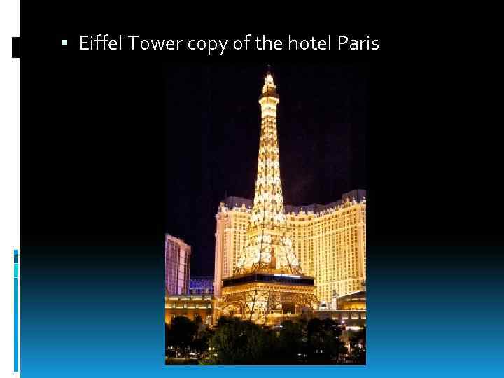  Eiffel Tower copy of the hotel Paris 