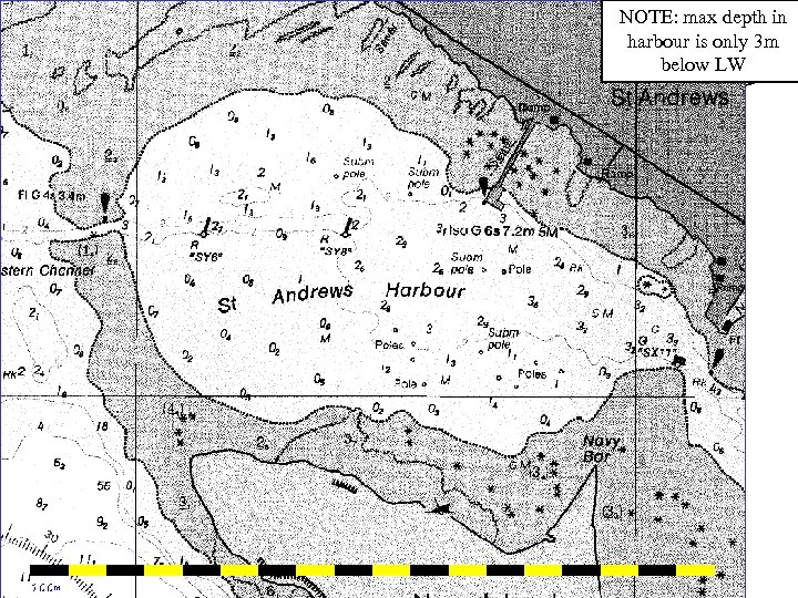 NOTE: max depth in harbour is only 3 m below LW GGE 5083 Hydrogrpahic