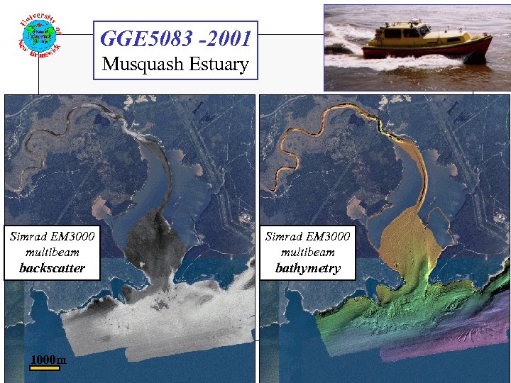 GGE 5083 -2001 Musquash Estuary Simrad EM 3000 multibeam backscatter bathymetry GGE 5083 Hydrogrpahic