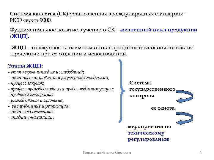 Система качества (СК) установленная в международных стандартах – ИСО серии 9000. Фундаментальное понятие в