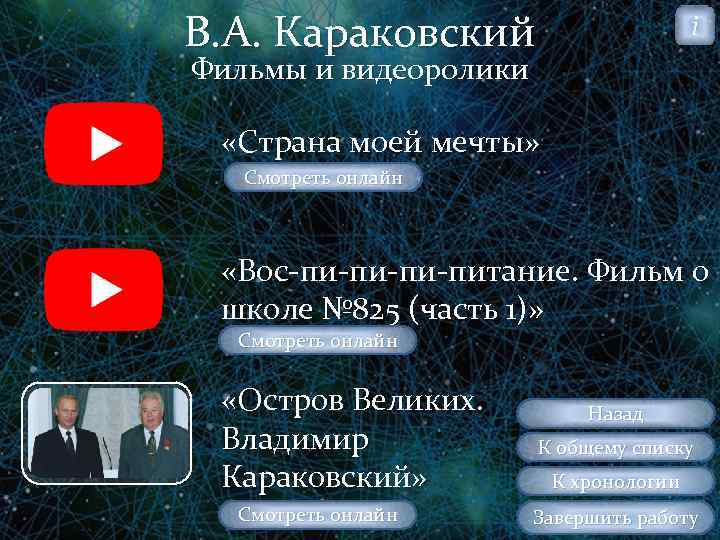 В. А. Караковский i Фильмы и видеоролики «Страна моей мечты» Смотреть онлайн «Вос пи