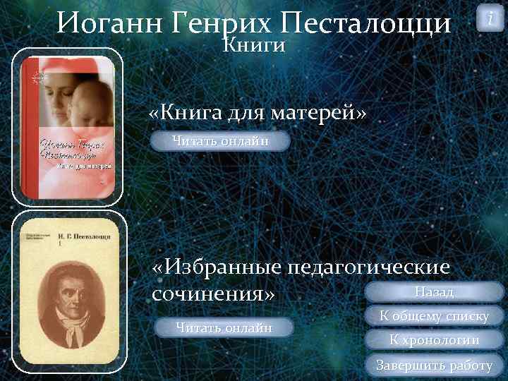 Иоганн Генрих Песталоцци i Книги «Книга для матерей» Читать онлайн «Избранные педагогические Назад сочинения»