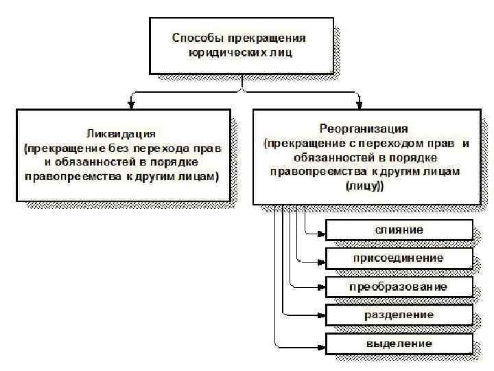 Порядок ликвидации юридического лица. Способы прекращения деятельности юридических лиц. Схема способы прекращения юридических лиц. Способы прекращения деятельности юр лица. Схема способы возникновения юридических лиц.