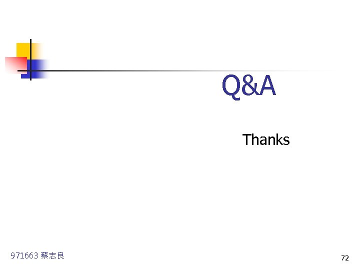 Q&A Thanks 971663 蔡志良 72 