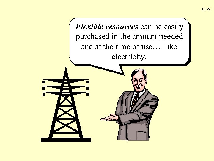 17 -9 Flexible resources can be easily purchased in the amount needed and at