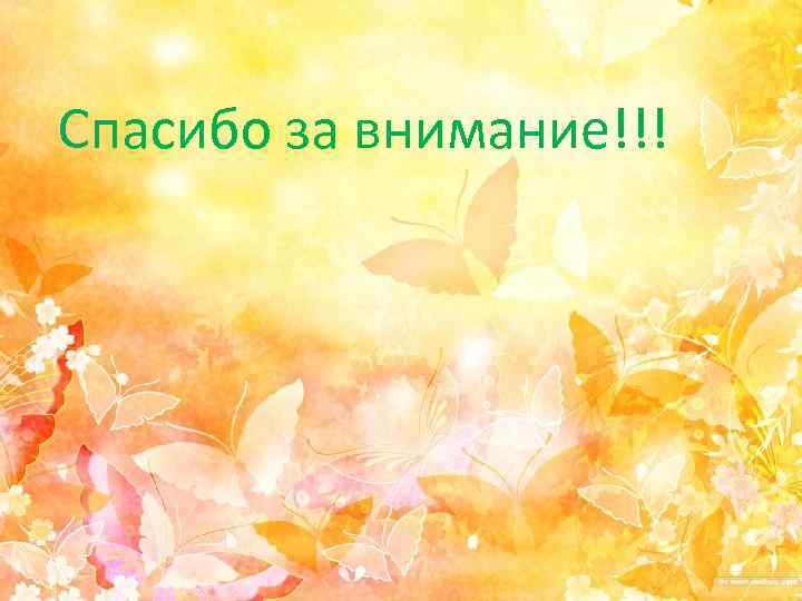 Спасибо за внимание!!! 