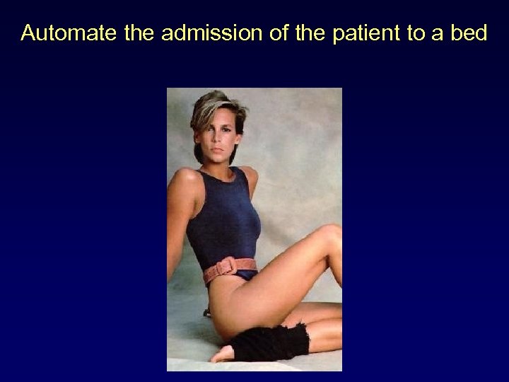 Automate the admission of the patient to a bed 