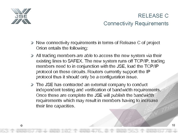RELEASE C Connectivity Requirements New connectivity requirements in terms of Release C of project