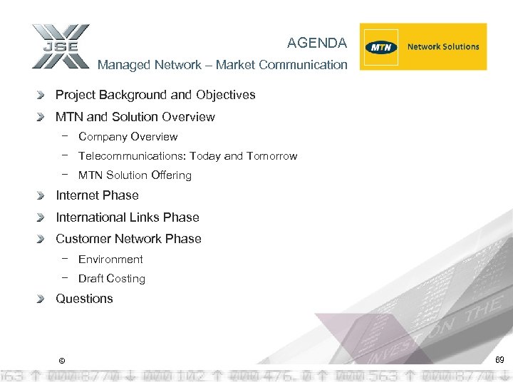 AGENDA Managed Network – Market Communication Project Background and Objectives MTN and Solution Overview