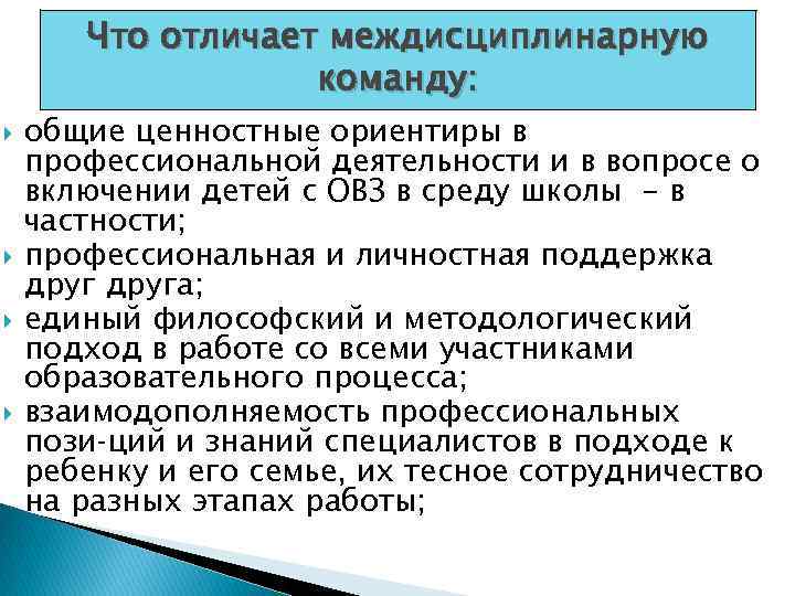 Что отличает междисциплинарную команду: общие ценностные ориентиры в профессиональной деятельности и в вопросе о