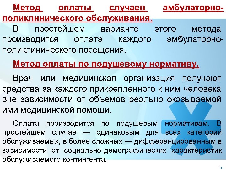 Метод оплаты. Методология вознаграждений. Алгоритм оплаты. Амбулаторный случай обслуживания. Метод вознаграждения.